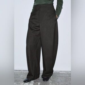 NWOT Zara Woman Bloggers Fav BALLOON HERRINGBONE PANTS ZW COLLECTION Size XS